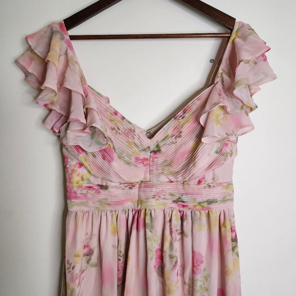 Birdy Grey Pink Floral Midi Dress - Picture 5 of 16